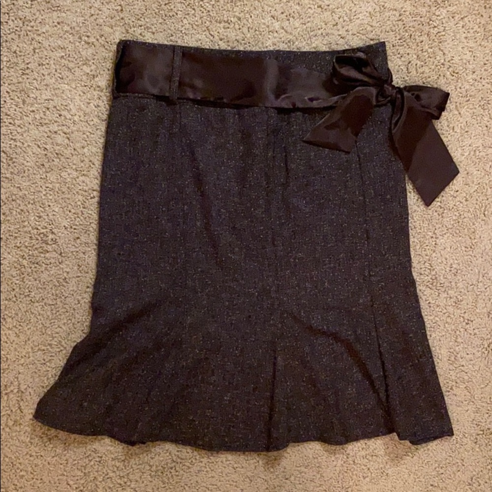 Deep Purple Skirt with Satin Belt